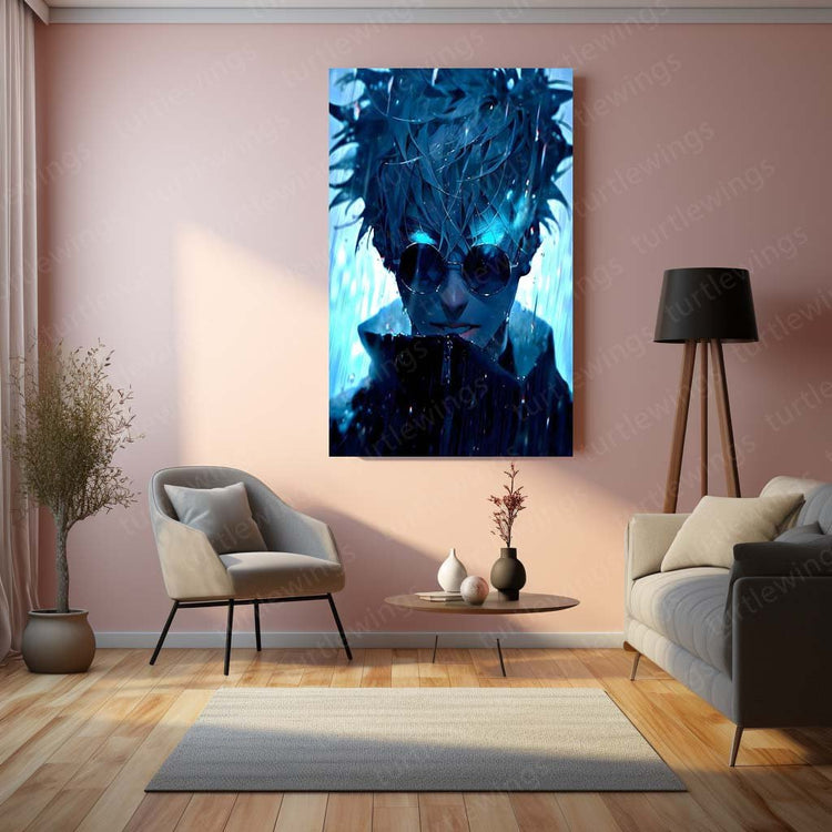 Satoru Gojo Metal Poster | Jujutsu Kaisen Wall Art | HD Print