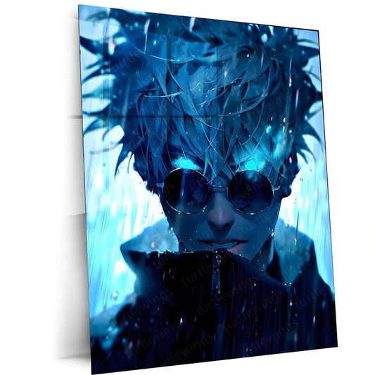 Satoru Gojo Metal Poster | Jujutsu Kaisen Wall Art | HD Print