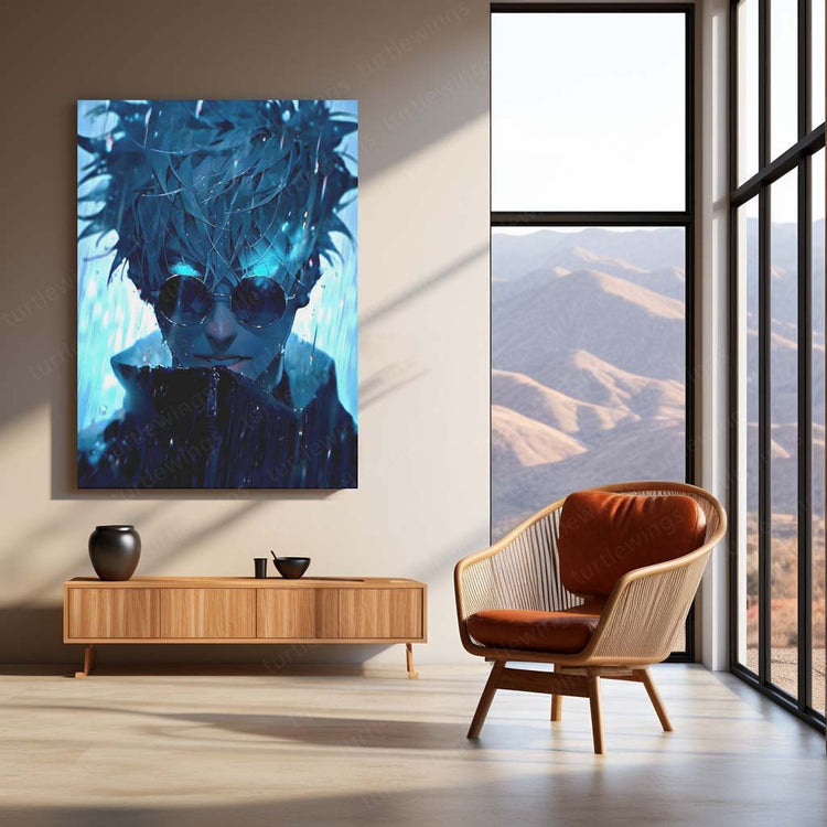 Satoru Gojo Metal Poster | Jujutsu Kaisen Wall Art | HD Print