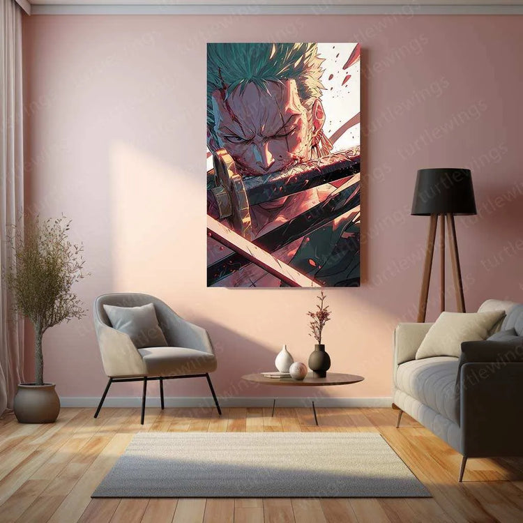 Roronoa Zoro – The Fearless Swordsman | One Piece Metal Poster - TURTLEWINGS 