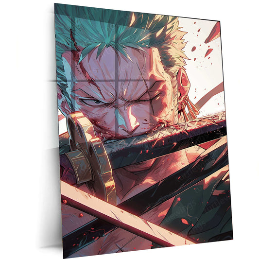 Roronoa Zoro – The Fearless Swordsman | One Piece Metal Poster - TURTLEWINGS 