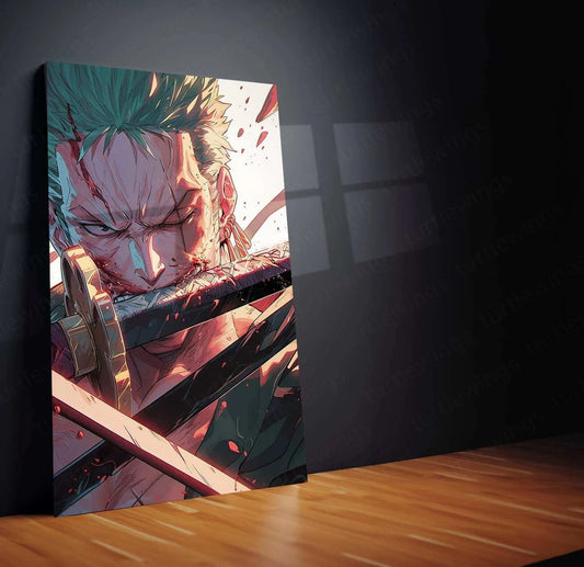 Roronoa Zoro – The Fearless Swordsman | One Piece Metal Poster - TURTLEWINGS 