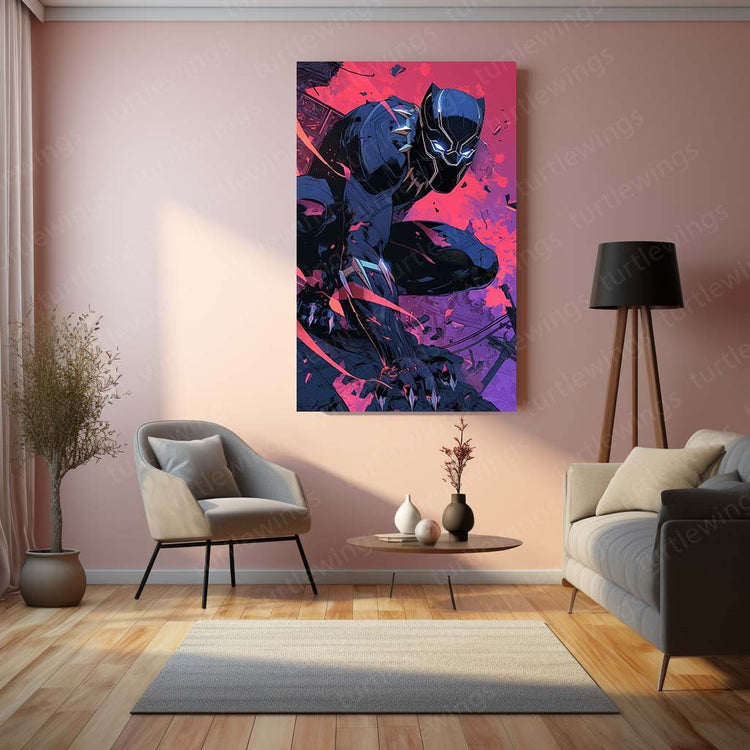 Black Panther Metal Poster | Marvel Superhero Wall Art | HD Print