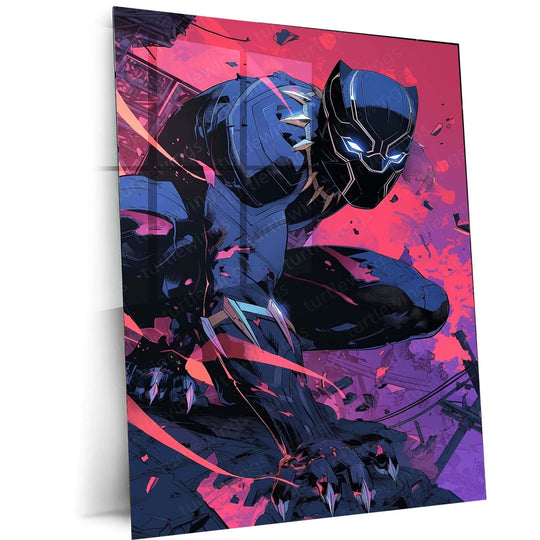 Black Panther Metal Poster | Marvel Superhero Wall Art | HD Print