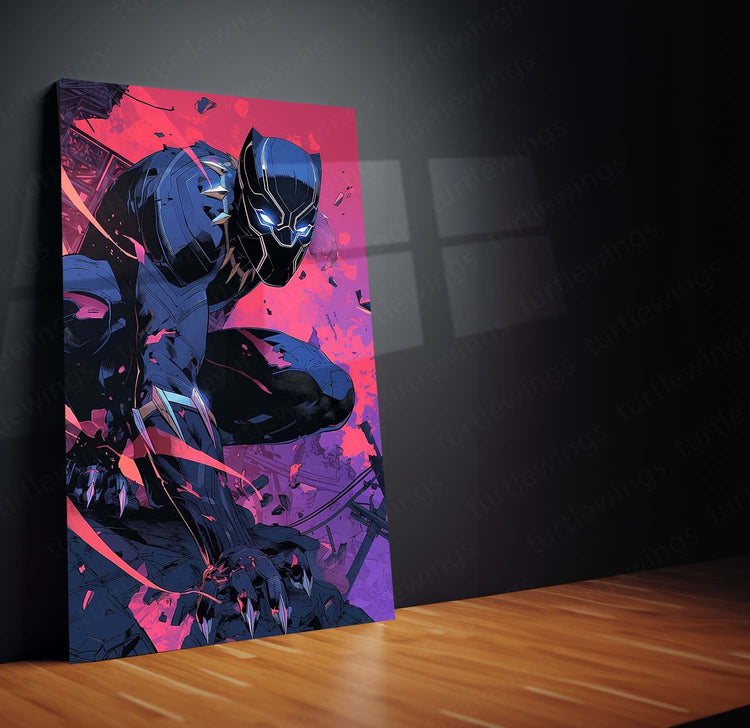 Black Panther Metal Poster | Marvel Superhero Wall Art | HD Print