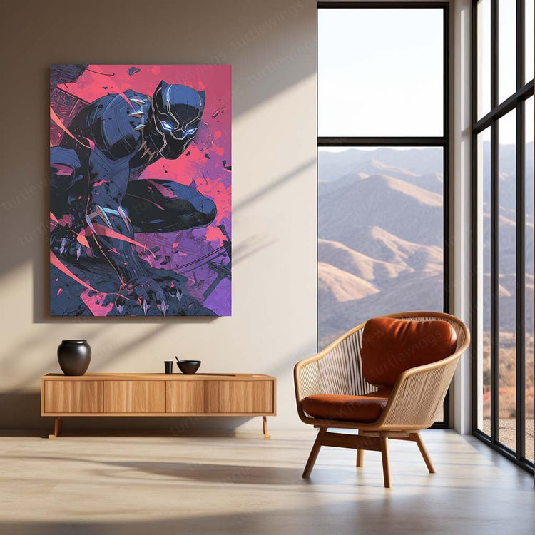 Black Panther Metal Poster | Marvel Superhero Wall Art | HD Print