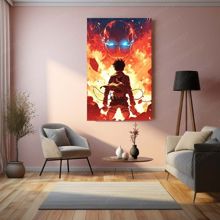 Levi Ackerman Metal Poster | Attack on Titan Wall Art | HD Print