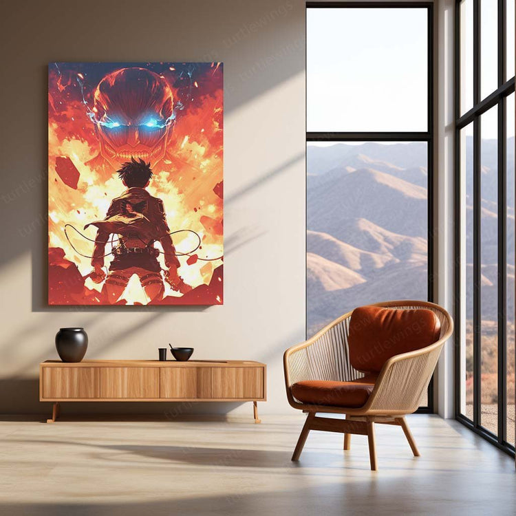 Levi Ackerman Metal Poster | Attack on Titan Wall Art | HD Print