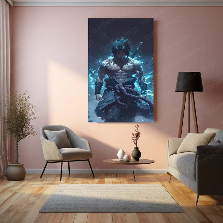 Sasuke Metal Poster | Naruto Wall Art | HD Print