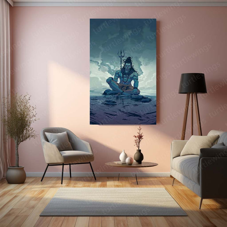 Mahadev Metal Poster | Lord Shiva Wall Art | HD Print