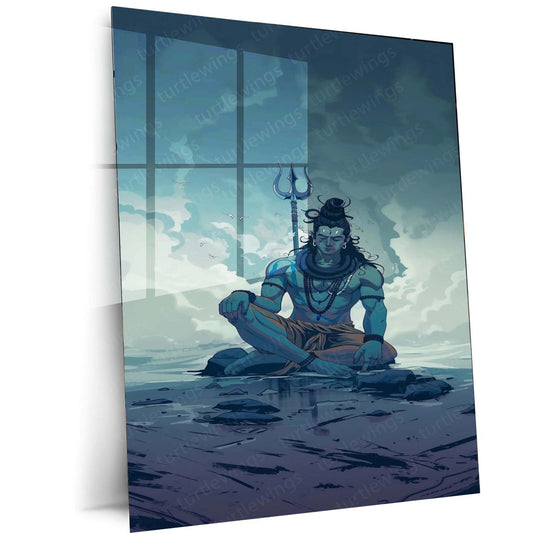 Mahadev Metal Poster | Lord Shiva Wall Art | HD Print