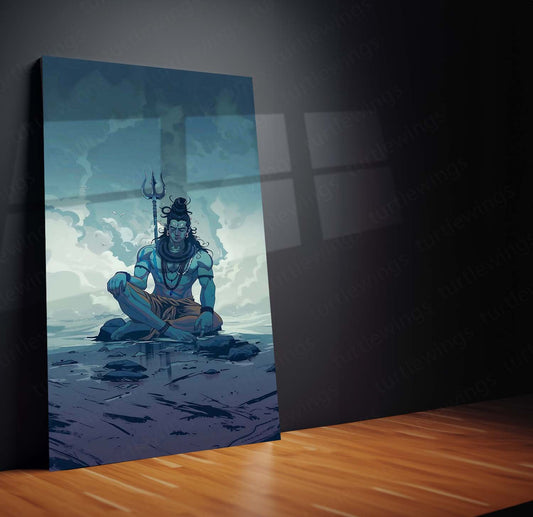 Mahadev Metal Poster | Lord Shiva Wall Art | HD Print