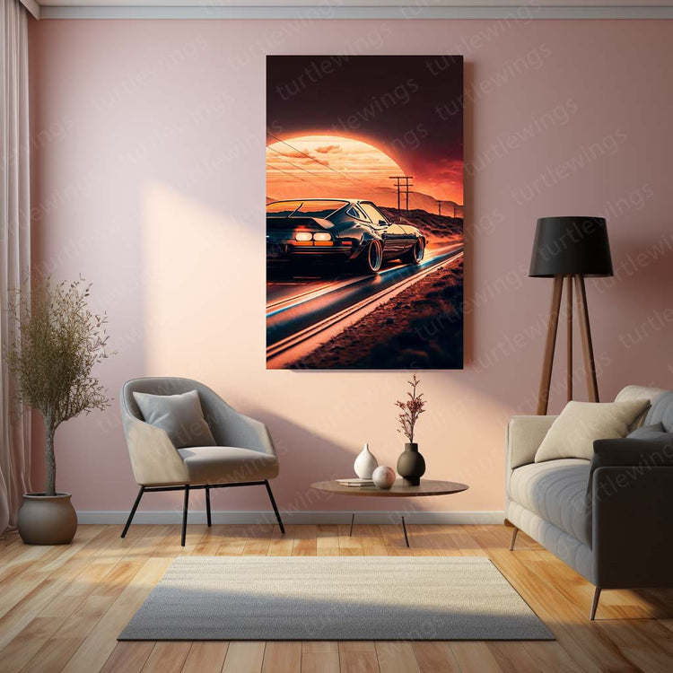 Vintage Muscle Car Metal Poster | Retro Automobile Wall Art | HD Print