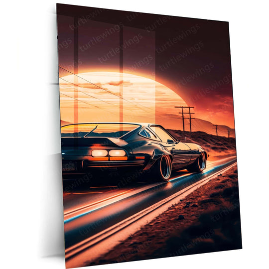 Vintage Muscle Car Metal Poster | Retro Automobile Wall Art | HD Print