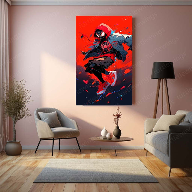 Miles Morales Metal Poster | Marvel Superhero Wall Art | HD Print