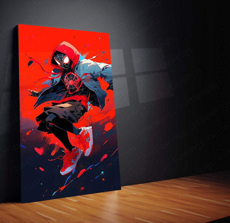 Miles Morales Metal Poster | Marvel Superhero Wall Art | HD Print