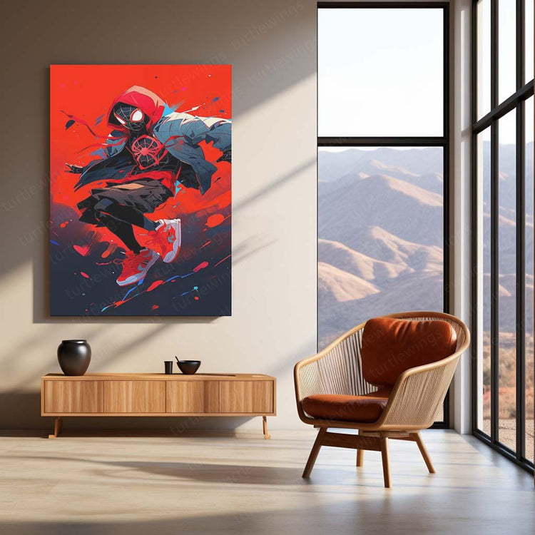 Miles Morales Metal Poster | Marvel Superhero Wall Art | HD Print