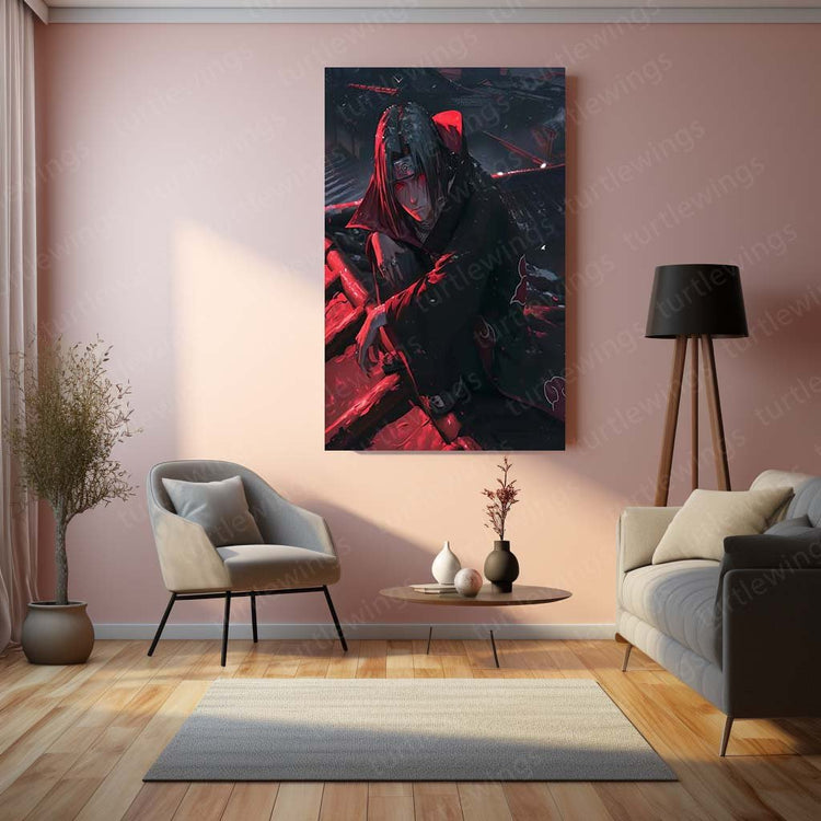 Itachi Uchiha Metal Poster | Naruto Wall Art | HD Print