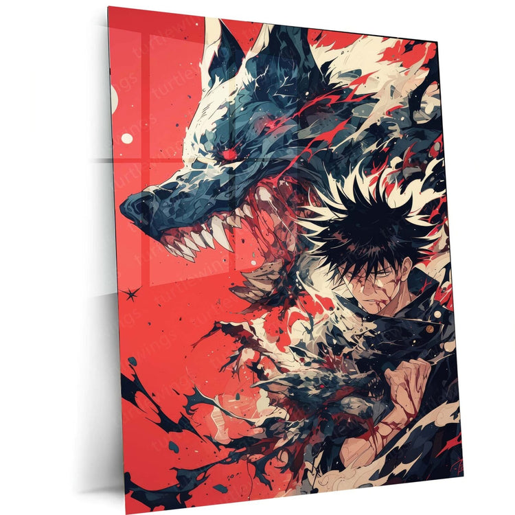 Megumi Fushiguro Metal Poster | Jujutsu Kaisen Wall Art | HD Print