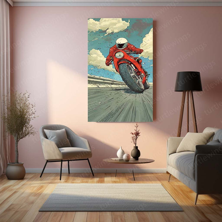 Bike Art Urban Aesthetic Metal Poster | Motorcycle Wall Decor | HD Print 2