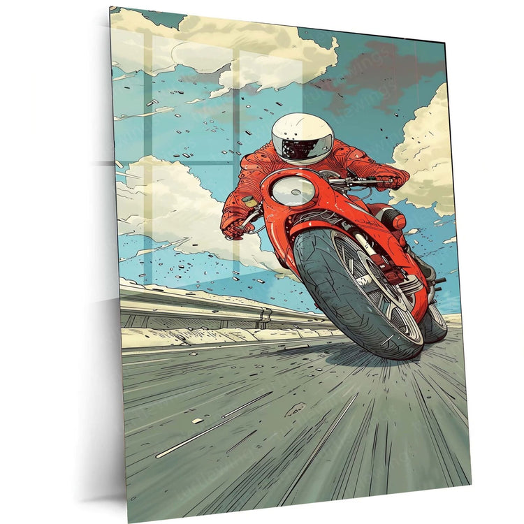 Bike Art Urban Aesthetic Metal Poster | Motorcycle Wall Decor | HD Print 2