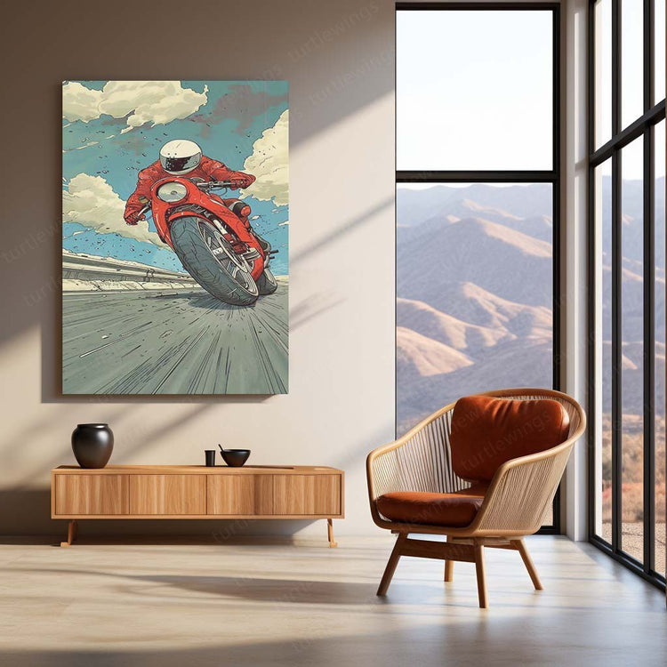 Bike Art Urban Aesthetic Metal Poster | Motorcycle Wall Decor | HD Print 2