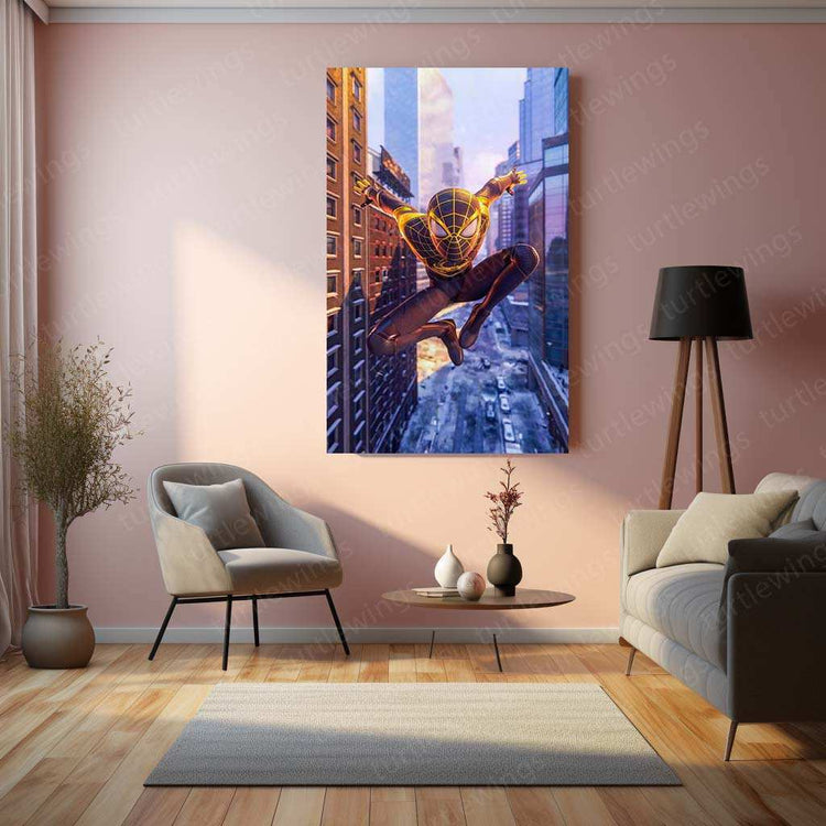 Spider-Man Metal Poster | Marvel Superhero Wall Art | Web-Slinger Comic Decor - TURTLEWINGS 