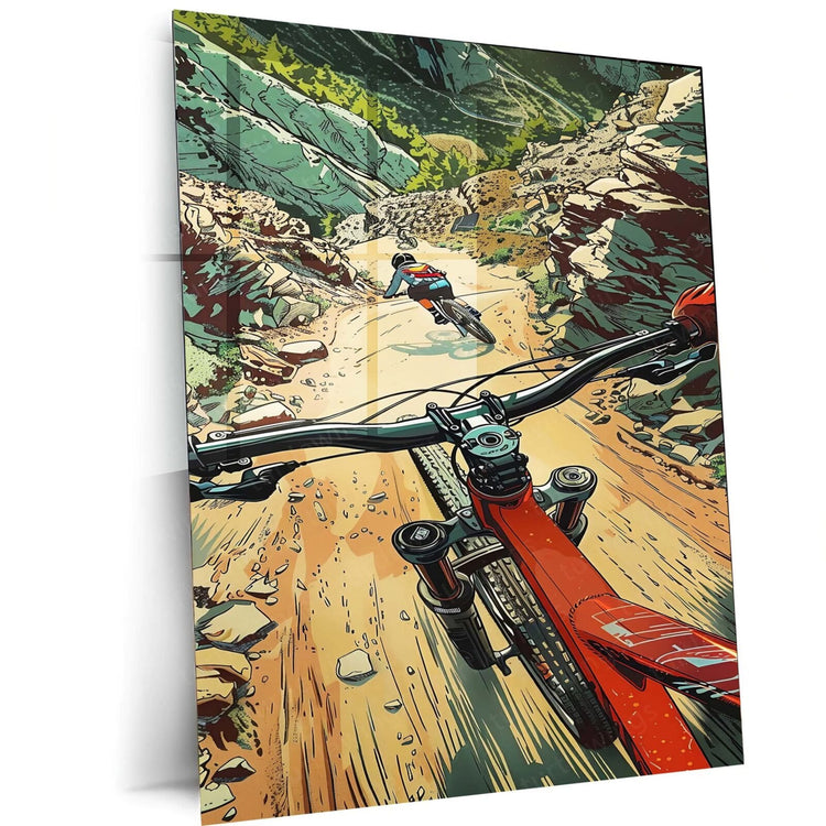 Mountain Ride Metal Poster | Adventure Wall Decor | HD Print