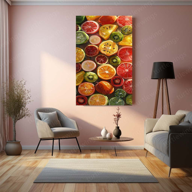 Fruits Aesthetic Metal Poster | Colorful Wall Decor | HD Print