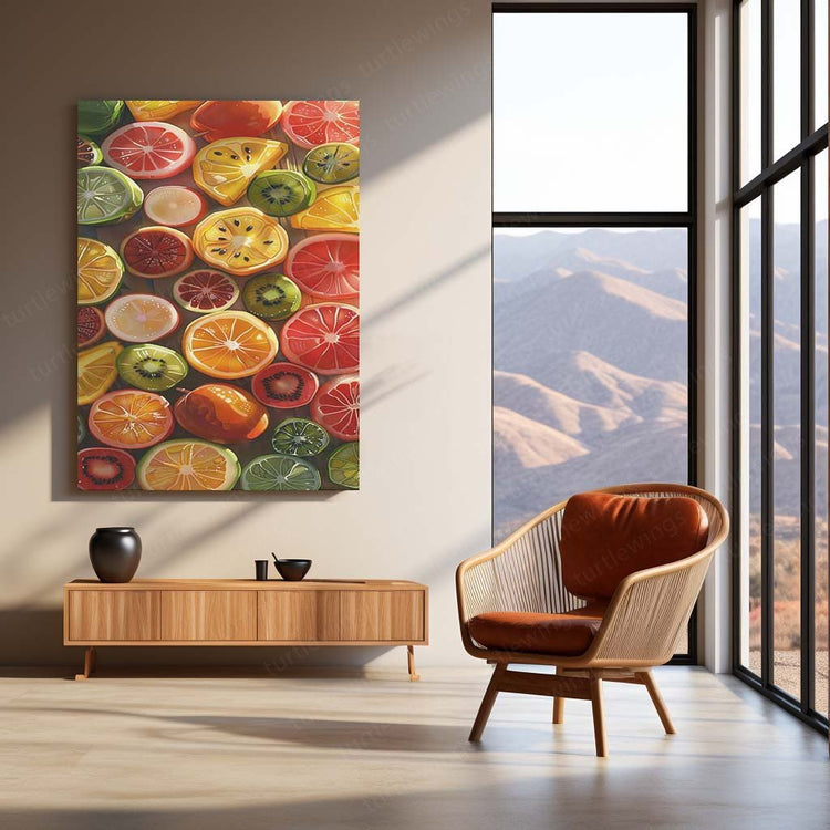 Fruits Aesthetic Metal Poster | Colorful Wall Decor | HD Print