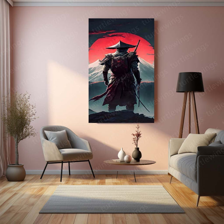 Ninja Samurai Metal Poster | Warrior Wall Art | HD Print