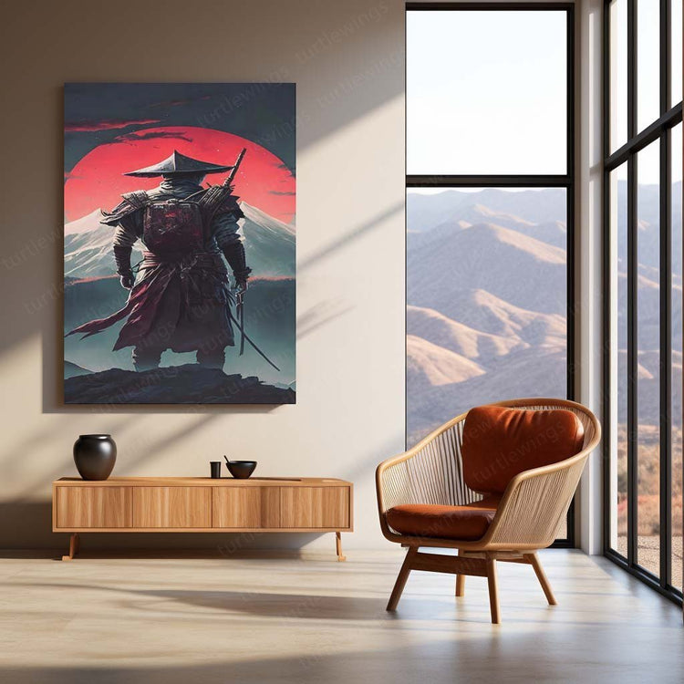 Ninja Samurai Metal Poster | Warrior Wall Art | HD Print