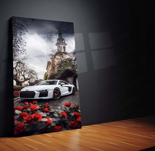 Audi R8 Metal Poster | Sports Car Wall Art | HD Print