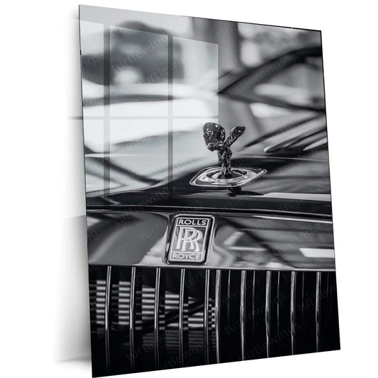 Rolls Royce Metal Poster | Luxury Car Wall Art | HD Print