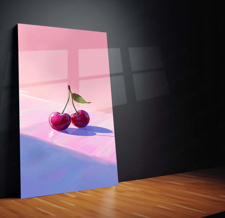 Cherry Aesthetic Metal Poster | Fruit Wall Decor | HD Print