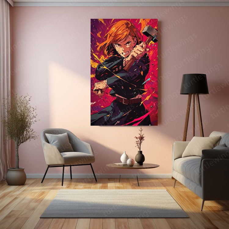 Nobara Kugisaki Metal Poster | Jujutsu Kaisen Wall Art | HD Print