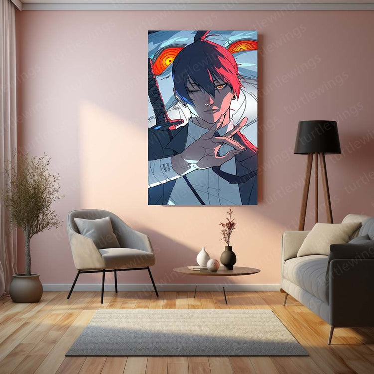 Aki Hayakawa Metal Poster | Anime Wall Art | HD Print