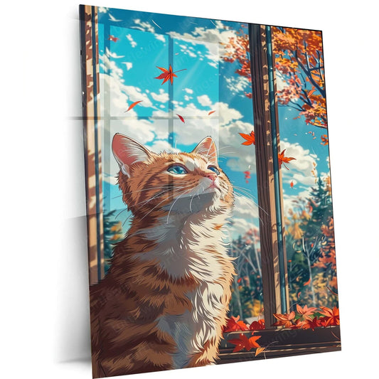 Cats Aesthetic Metal Poster | Feline Wall Art | HD Print 2