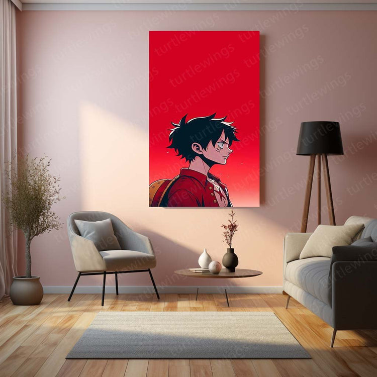 Luffy Metal Poster | One Piece Wall Art | HD Print