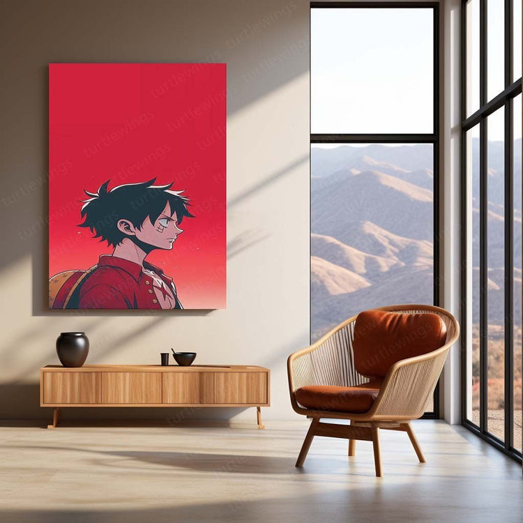 Luffy Metal Poster | One Piece Wall Art | HD Print