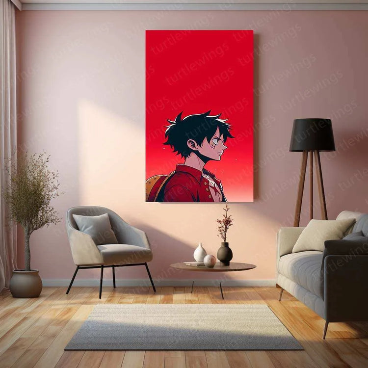 Monkey D. Luffy Metal Poster | One Piece Pirate King Art | Epic Adventure Wall Decor - TURTLEWINGS 