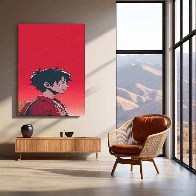 Monkey D. Luffy Metal Poster | One Piece Pirate King Art | Epic Adventure Wall Decor - TURTLEWINGS 