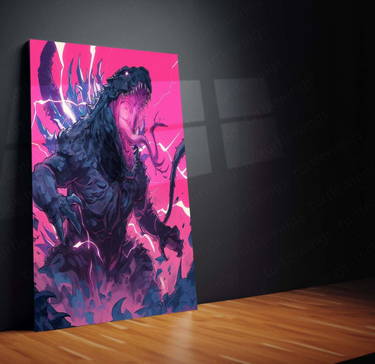 Godzilla Art Metal Poster | Iconic Monster Design | HD Print