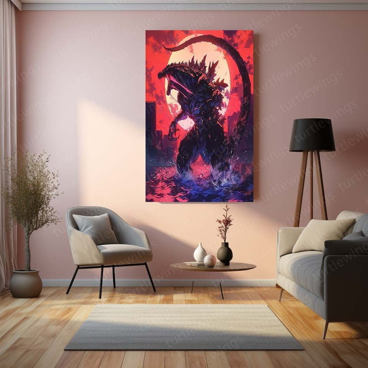 Godzilla Art Metal Poster | Iconic Monster Design | HD Print 2