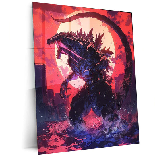 Godzilla Art Metal Poster | Iconic Monster Design | HD Print 2