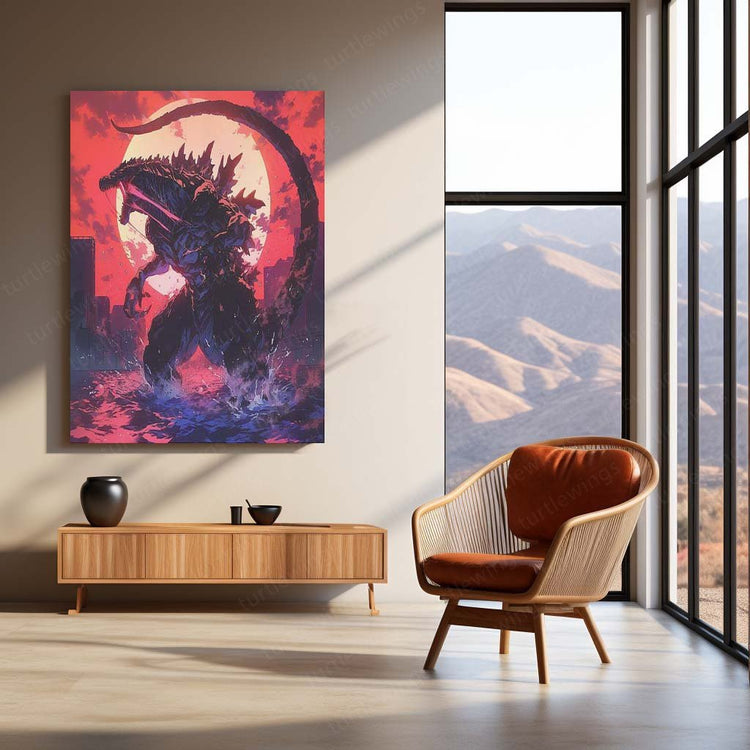 Godzilla Art Metal Poster | Iconic Monster Design | HD Print 2