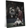 Ronaldo with Quote Metal Poster | Football Legend Inspiration | HD Print