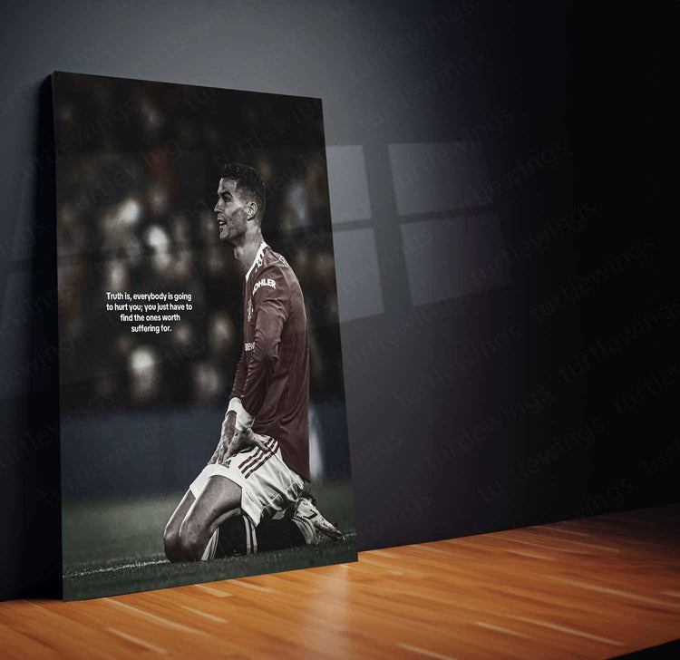 Cristiano Ronaldo Metal Poster | Football Legend Wall Art | CR7 Sports Decor - TURTLEWINGS 