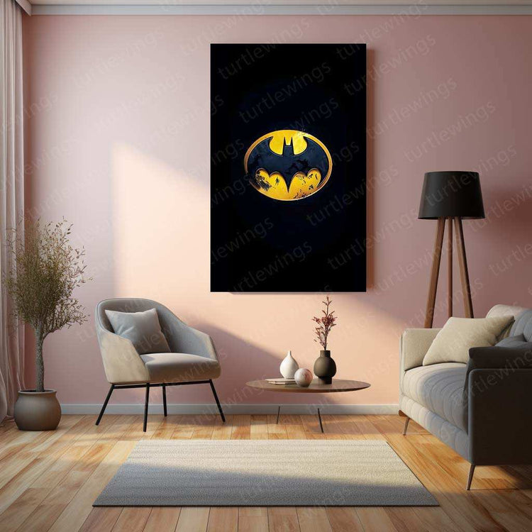 Batman Symbol Metal Poster – The Iconic Bat Emblem - TURTLEWINGS 