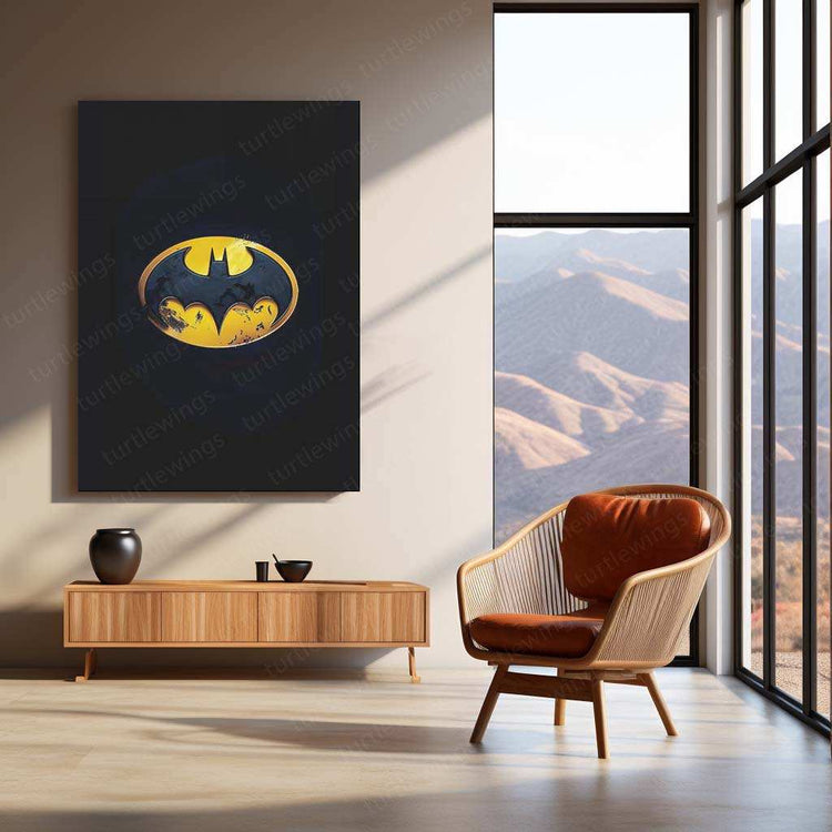 Batman Symbol Metal Poster – The Iconic Bat Emblem - TURTLEWINGS 